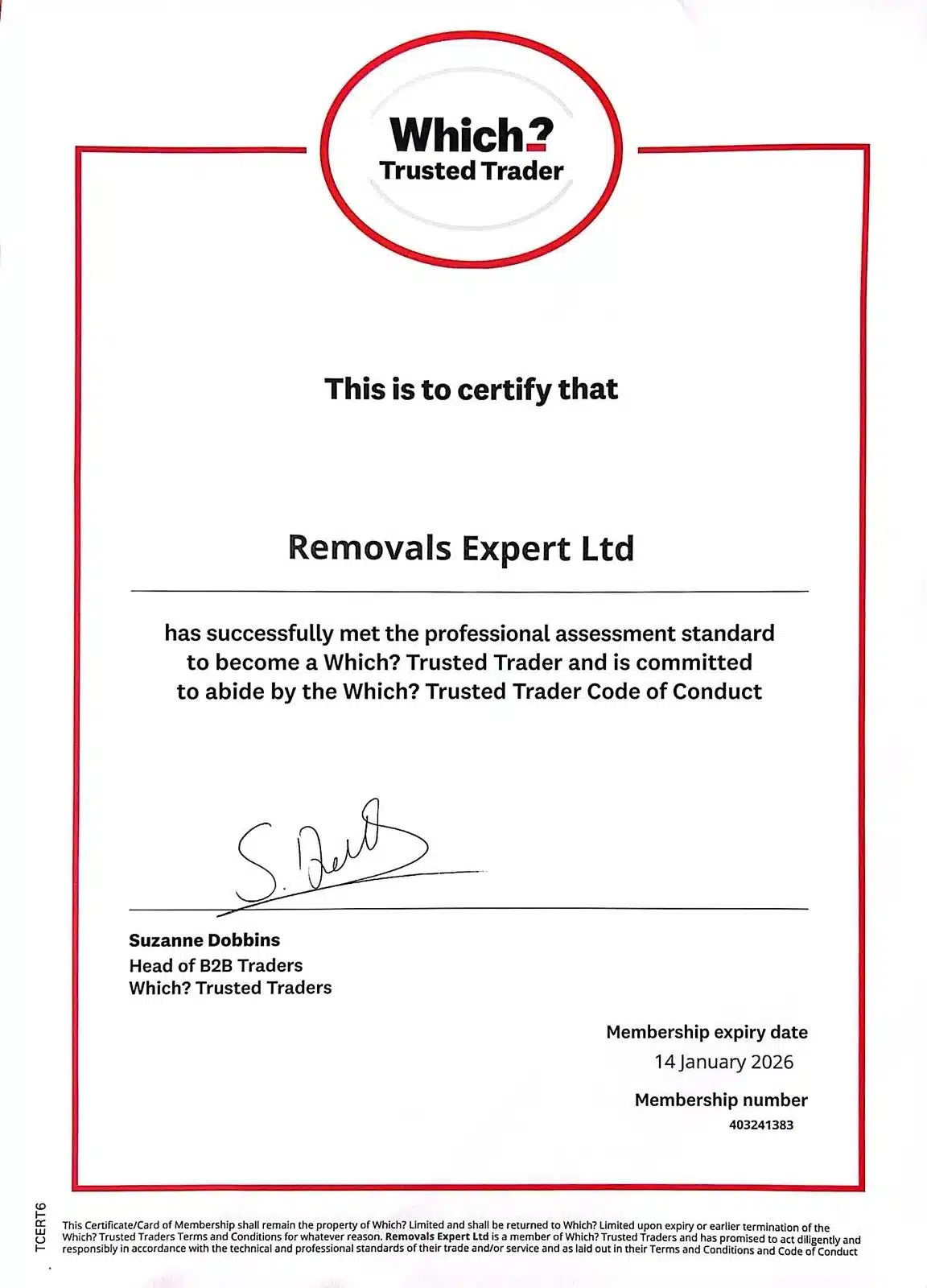 Which Trusted Certificate Removals Expert